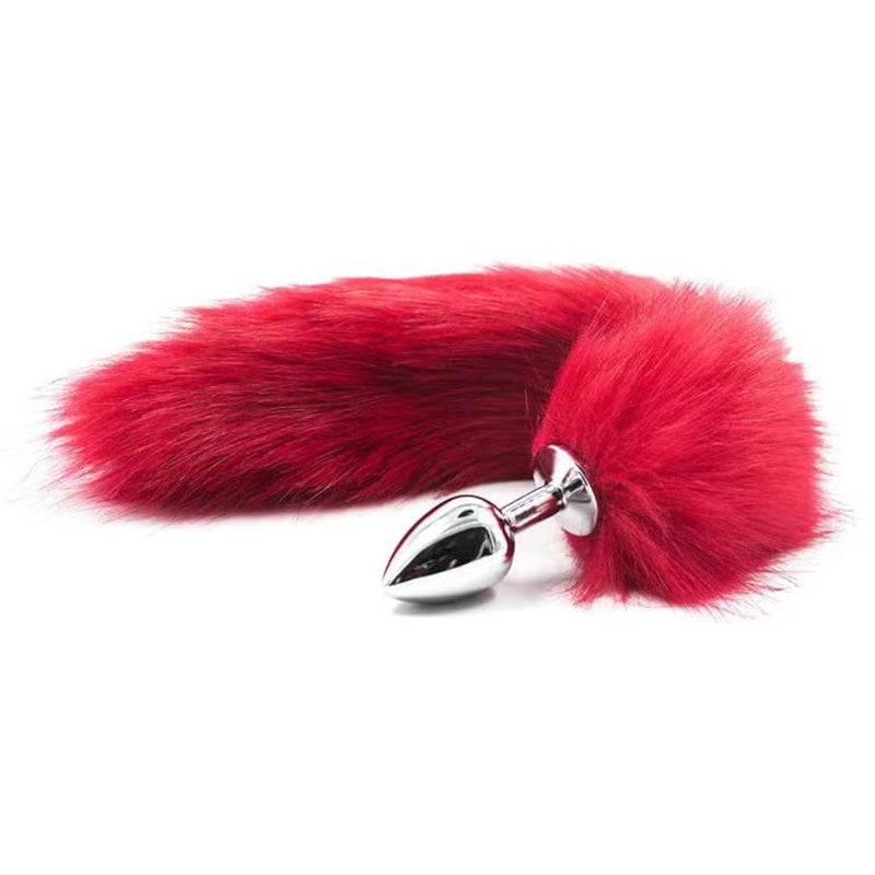 Premium Stainless Steel Fox Tail Butt Plug for Beginners and Couples - Temperature Play and Body-Safe Design