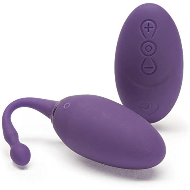Desire Vibrating Egg - 4 Inch Silicone Bullet Vibrator With Remote Control - 12 Speed & 8 Mode Vibrator For Women - Waterproof - Purple