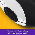 Indulge Stroking Clit Sucker Sex Toy | Clitoris & G Spot Stimulator Vibrator For Women | Vibrating Finger Massager Adult Sex Toy | Suction Dildo Vibrator Clitoral G Spot Stimulation | Black