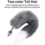 Anal Butt Plug Stainless Steel Anal Stopper Sm Anus Toy With Faux Fox Tail