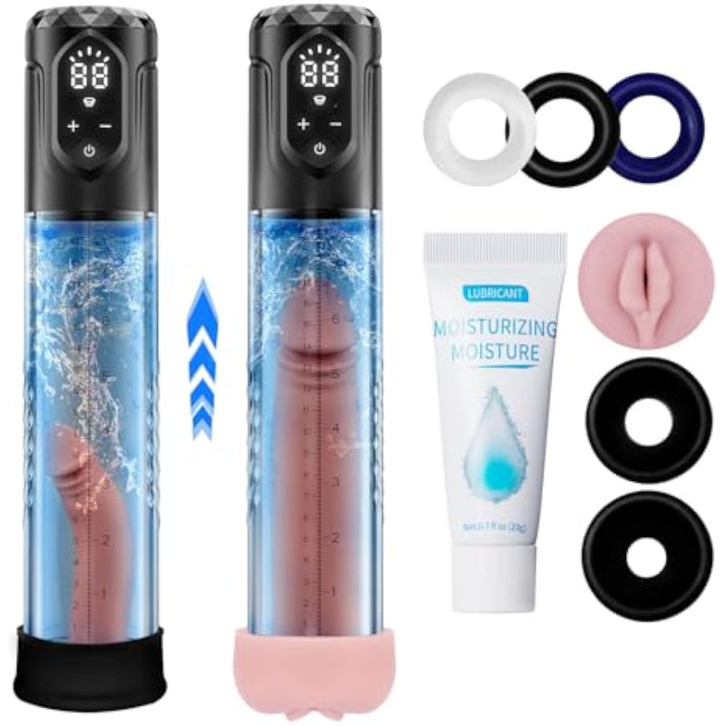 Electric Penis Pump Male Sex Toys, Sex Toys For Men With 5 Suction Modes And 5 Training Pressure, Automatic Male Masturbator With Mini Pocket Pussy, Adult Sex Toy For Men Dick Enlarger Erection