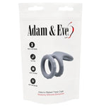 Adam'S Silicone Triple Ring Cage, 3 Soft Snug Loops For Enhanced Erection Support, Ball & Shaft Penis Rings, Hypoallergenic Ribbed Design, Lasting Performance, 2.75 X 2.1 Inches