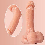 Realistic Lifelike Penis G-Spot Dildos - Soft Realistic Dildo With Big Testicle - G-Spot Dildo With Powerful Suction Cup For Hands-Free Play - Fake Penis Adult Sex Toy For Women And Couple 7.87"