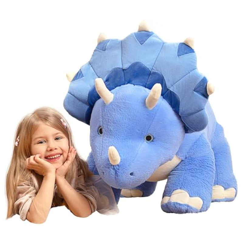 Giant Triceratops Dinosaur Stuffed Animal Plush Toy,30" Soft Big Large Jumbo Toys,Huge Size Cute Fluffy Plushy Oversized Plushie,Gifts For Kids