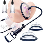 Clitoral And Nipple Pump Sex Toys, Vacuum Pumps, Pleasure Increasing Tools, Adult Sexual Pleasure Tools, Double Nipple Suckers, Clitoral Stimulator Includes 4 Suckers, Orgasm Tools (Black + 4 Cups)