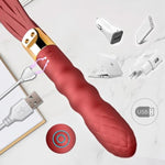 Leather Sex Whip Spanking Flogger With Anal Vibrator 10 Vibrating Modes G Spot Massage Multifunction Pleasure Wands For Fetish Sm Restraint Bondage Role Play