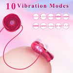 Nipple Toys Vibrator With Bdsm Rose Necklace Sex Toys, Nipple Clamps Sex Pleasure Tools For Women Couples, Adjustable Nipple Clips Vibrators With Bdsm Choker Breast Flirting Stimulate