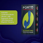 Studded Pro Super Powerful Vibrating Massager - Flexible Silicone Rechargeable Waterproof Anal Sex Toy For Men, Women, And Couples - 10 Vibration Modes - Adult Sex Toys Anal - Blue