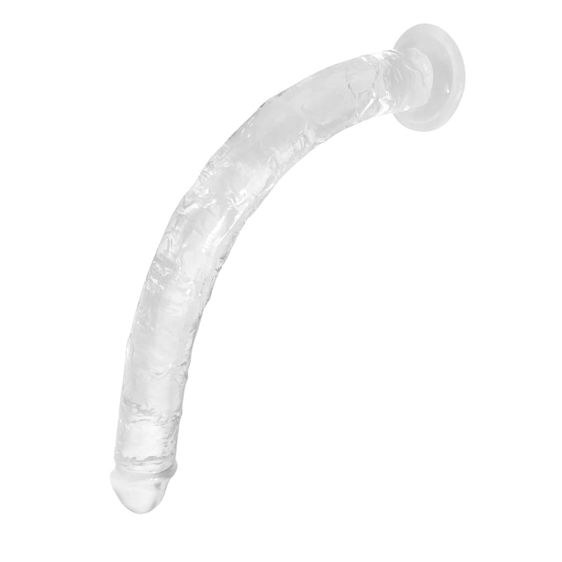 17.9Inch Extra Long Realistic Dildo With Strong Suction Cup, Flexible Jelly Dildos For Women, Anal G-Spot Stimulator Sex Toys For Men Couple (Clear)