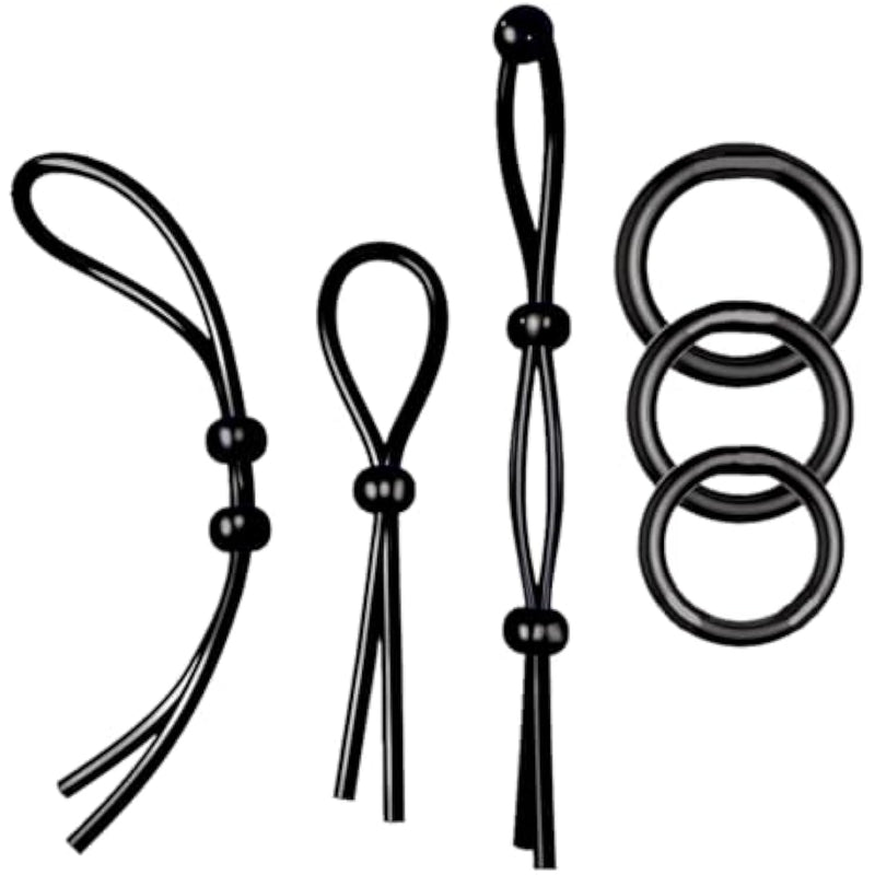 Silicone Penis Ring For Men 6Pcs, Ultra Soft Stretchy Cock Ring Penis Enlargers Erect Support Ring,Adjustable Penis Rings For Male Erection Enhancing Sex Toy For Men Long Lasting (Premium C)