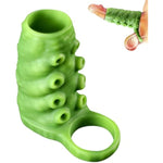 Monster Penis Sleeve, Silicone Cock Sleeve With Penis Ring, Realistic Penis Enlarger Sleeve With Particles Sex Toy For Men Penis Enlargement
