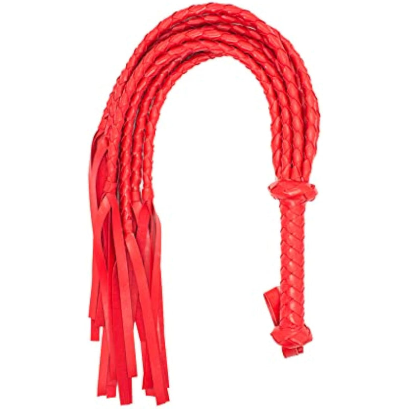 Spanking Flogger For Adults, 31.5Inch Faux Leather Whips For Bdsm Sex Play, Red