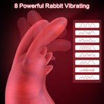 Rabbit Thrusting Vibrator Sex Toys For Women Couples - G Spot Vibrator Clitoral Stimulator Realistic Dildo - One Click Burst Sex Toys With 3 Swing Thrusting & 8 Vibrating Heating Function Waterproof