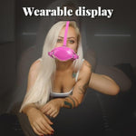 Mouth Gag With Silicone Dildo,Adjustable Leather Silicon Sm Realistic Penis Bdsm Fetish Slave Restraints Strap On Sex Toys For Adult Couple (Pink)