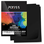 Heavy Weight Art Paper for Alcohol Ink & Watercolor - 25 Sheets A4 8x12 inches, 300gsm Black Paper