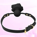 Mouth Gag Silicone Breathable Ball Gag Adjustable Bondage Restraint Fetish Training Sex Toy For Couple Bdsm Cosplay Game Play (Black)