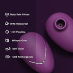 Sucking Vibrator Women Sex Toy - Rose Stimulator Clitoris Vibrator, Wide Opening Sucker Nipple Toys For Pleasure, Clitoral Suction Vibrator With 6 Modes, Mini Vibrator Female Couples Sex Toy, Lavender