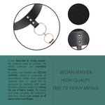 Maze Tassel Choker – 3-In-1 Vegan Leather Collar With Leash & Flogger Function – Peta-Approved, Adjustable, Recycled Materials – Erotic Fashion Accessory – Black