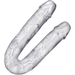 Transparent Double Ended Realistic Dildo Flexible Clear Dildos Long Dong For Double Sided Lesbian Anal Play G-Spot Stimulator Sex Toys For Women/Men/Lesbian (Gg-15) (Normal) (Transpanent)