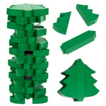 Christmas Wooden Blocks Stacking Game, Green Tree Collapsible Tower Game For Family Game Nights, Parties & Festive Decor, Suitable For Indoor/Outdoor Play