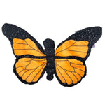 Plush Toy Sparkle Butterfly (Orange Monarch Or Blue Morph) 12 Inch Wide. Glitter Shiny Toy. Soft And Cuddly. (Orange Monarch)