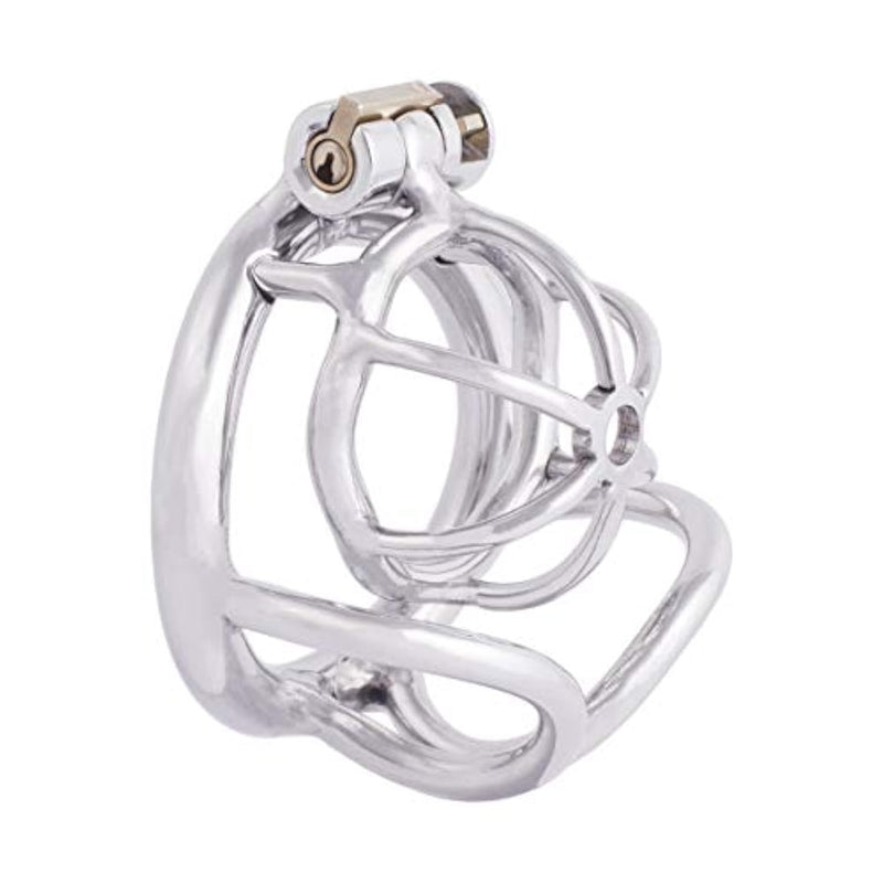 Male Chastity Device Small 304 Steel Stainless Comfortable Ergonomic Design Closed Ring Cock Cage Men B050 (1.97 Inch / 50Mm)