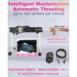 Realistic Female Sex Machine With Remote Control Anti Rotation Connectors System Easy To Use For Attachments, Adjustable Stretch Pumping Gun With Lifelike Dildo (Remote 2 Attachments)