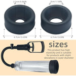 2 Piece Premium Universal Thickened Silicone Sleeve - Universal Penis Sleeve For Penis Pumps, Men'S Penis Extender Penis Pump Seal Rings - Ultra Durable Silicone Vacuum Penis Enlarger Accessories