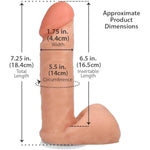 Doc Johnson The Realistic Cock with Removable Suction Cup - ULTRASKYN - 6 Inch - F-Machine and Harness Compatible Dildo - Vanilla