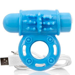 Mini Blue Vibrating Cock Ring with Rechargeable Functions