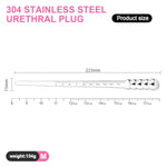 Stainless Steel Urethral Plug for Men - Graduated Penis Plug with Smooth Tapered Tip and Easy Insertion