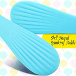 Spanking Paddle For Sex Play Rubber Shell Shaped Slapper Flexible & Firm Flirt Toy For Sm Bondage Game Adult Couple For Men Women 14.17 Inch Blue
