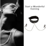 Nipple Clamps With Neck Choker Nipple Ring Adjustable Non Piercing Nipple Clips Sex Toys Bdsm Adult Sex Toys For Women Couples Sex Pleasure