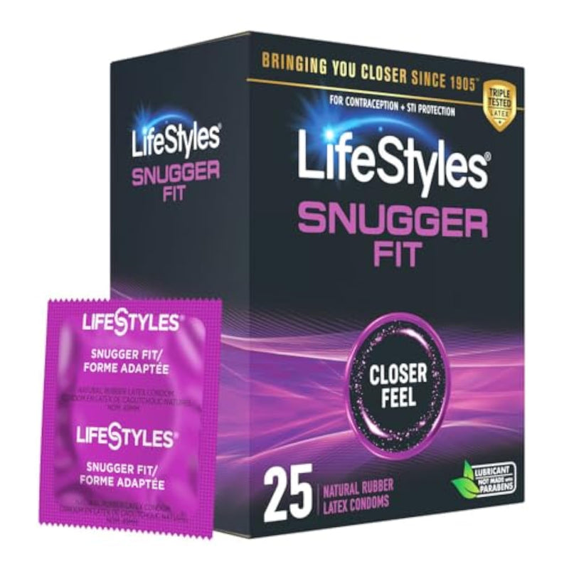 Natural Rubber and Lubricated Latex Condoms Value Pack - 25 Count Triple Tested Protection