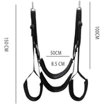 Sex Swing Upgraded Version Ceiling Sex Aid Furniture Bedroom For Couples 360°Rotatable Bdsm Restraints Toys (Black Four Straps)