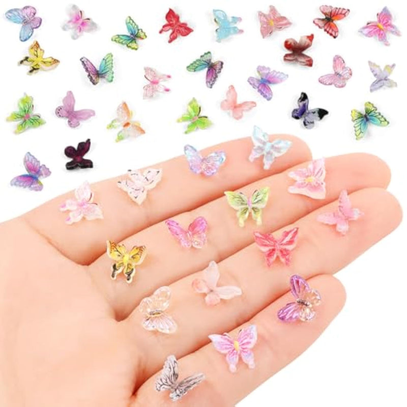 80 Pcs Mini Resin Butterflies for Fairy Gardens, Crafts & Mini Decor