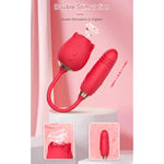 Rose Sex Toy Dildo Silicone Vibrator 3In1 For Women - G Spot Vibrator With 10 Tongue Sucking & 10 Vibration Modes - Adult Toys Sex Games For Couples - Ipx7 Waterproof - Usb Rechargeable