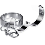 Fetish Bondage Handcuffs For Sm Bdsm Games, Metal Handcuffs For Couple Flirting, Bed Restraints Sex Toys Adult Game (Diameter:2.16 Inch/5.5 Cm, With Connecting Chain)