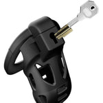 Male Chastity Device Cock Cage Chastity Locked Penis Cage For Penis Exercise With 3 Sizes Rings And Invisible Lock Abs (Black)