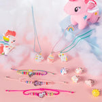 Kids Play Jewelry For Girls 4-6, Unicorn Necklace And Bracelet Set Ring For Little Girls Jewelry Ages 4-6 6-8, Toddler Birthday Gift Princess Dress Up For 5 6 3 8 7 4 Year Old