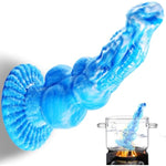 Silicone Monster 2 Knots Dildo Big With Suction Cup, 9 Inch Soft Large Fantasy Animal Horse Wolf Dildo Long Anal Plug, Huge Dragon Penis Blue Xl Dog Knot Dildo Thick Sex Toys For Women Lesbians Gay