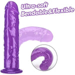 9.84-Inch Suction Base Realistic Penis Dildo, G Spot Anal Flexible Cock Adult Sex Toys For Beginner, Perfect Throat Trainer - Xl