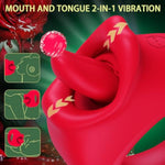 Adult Toys For Women,Rose Sex Toy Couples Sex Toys Clitoral Stimulator,Sex Novelties 2 In 1 Mouth Vibrator Tongue Licking With 10 Modes,Sexual Pleasure Tools Clit Vibrators Tongue Toy For Women