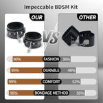 Bdsm Sex Bondage Restraints Set - Neck To Wrist Bdsm Kit With Traction Chain Nipple Clamps Adjustable Handcuffs Collar Bondage Gear Accessories Sex Things For Couples Kinky Sex Toys For Couples