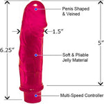 Romantic Pink Waterproof Jelly Cock Vibe for Couples
