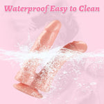 Double-Ended Realistic Dildo G-Spot Stimulation, 6.9 Inch Lifelike Dildo With Strong Suction Cup For Hands-Free, Double Sided Penis For Vaginal Anal, Adult Sex Toy For Women Men Couple (Flesh)