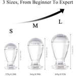 Huge Head Glass Butt Plug, Crystal Anal Plug Sex Toys Pleasure Bomb Plug Personal Sex Massager For Couple, 4.1 * 2In(M)