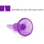 6Pcs Anal Trainer Kit Butt Plugs Beginner Set Silicone Prostate Massager (Purple)