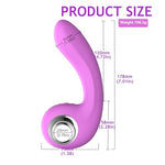 Vibrator Sex Toys Thrusting Dildo, Clitoral Nipple Vibrators Sex Stimulator with 10 Powerful Vibrating Modes for Vagina Anal Stimulation, Adult Sex Toys for Women Couples (Purple)