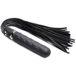 Vibra-Lasher 9X Vibrating Silicone Dildo Flogger, Black